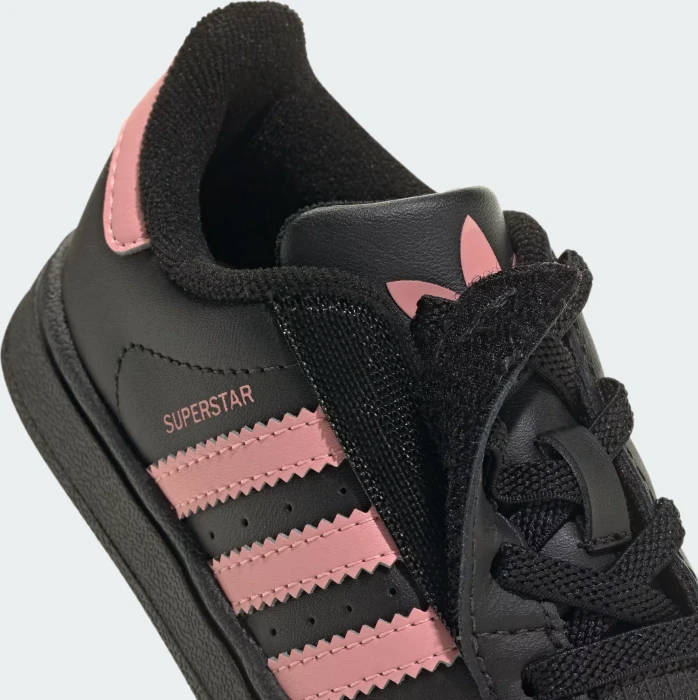 adidas Superstar II Comfort Closure Elastic Lace core black/glow pink (Junior)