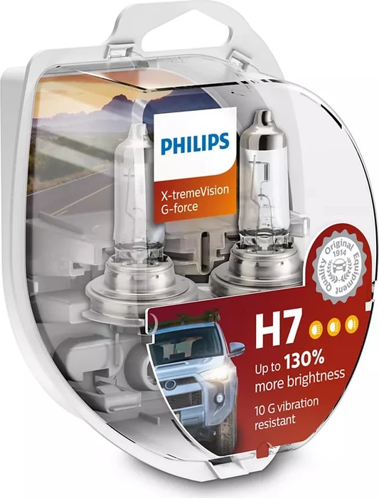 Philips X-tremeVision G-force H7 55W, 2er-Pack Box