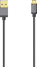 Hama Micro-USB-Kabel USB 2.0 480Mbit/s Metall 0.75m