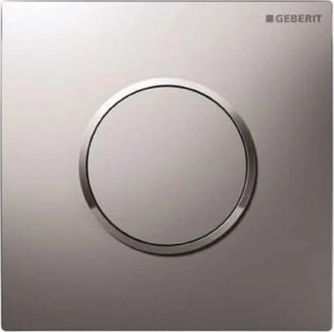 Geberit Urinalsteuerung mit pneumatischer Spülauslösung, Typ 10 Betätigungsplatte hochglanz-verchromt/mattverchromt