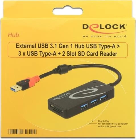 DeLOCK Dual-Slot-Cardreader, USB-A 3.0 [Stecker]