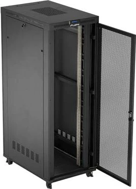 Lanberg 19" Rackschrank 47HE, freistehend, V2, Gitternetztür, IP20, RAL 9004, 1200mm tief