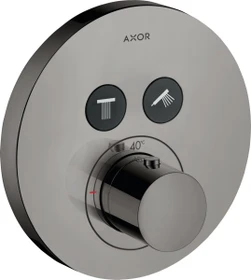 Hansgrohe Axor ShowerSelect rund Thermostat mit 2 Ventilen polished black chrome