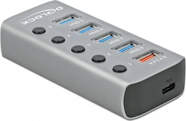 DeLOCK USB-Hub, 4x USB-A 3.0, USB-B 3.0 [Buchse]