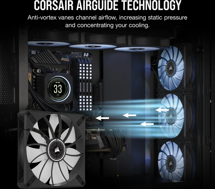 Corsair ML Series ML140 LED Elite White, schwarz, 140mm