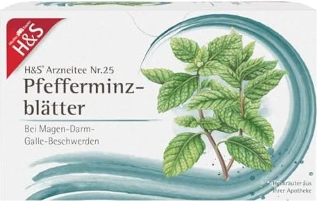 H&S Nr.25 Pfefferminzblätter Arzneitee Beutel, 20 Stück
