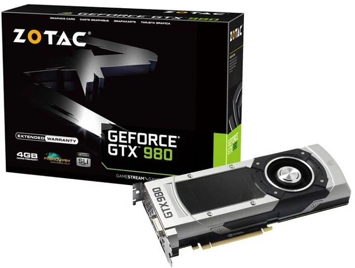 Zotac GeForce GTX 980, 4GB GDDR5, DVI, HDMI, 3x DP