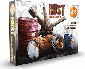 AK-Interactive 3rd Gen Acrylic Colors Rust and Abandoned Farbset, 6-tlg.