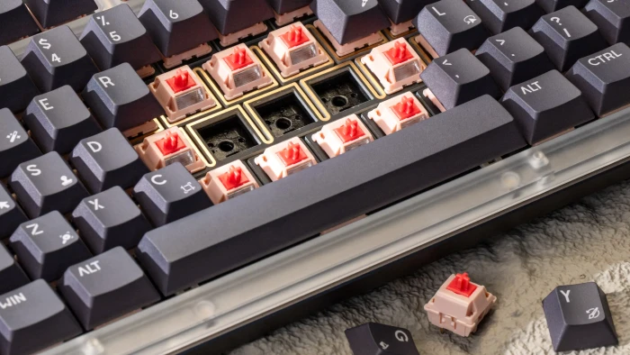 Lenovo Yoga Creative Keyboard, AngryMiao Edition, LEDs RGB, hot-swap, Light Sakura Silent, USB, US