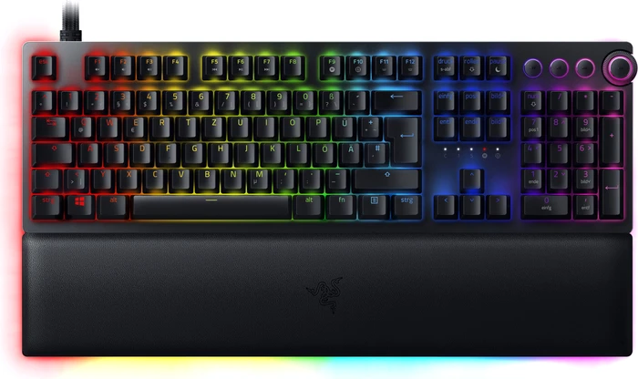 Razer Huntsman V2 Analog, schwarz, LEDs RGB, Razer Analog Optical Switch, USB, DE