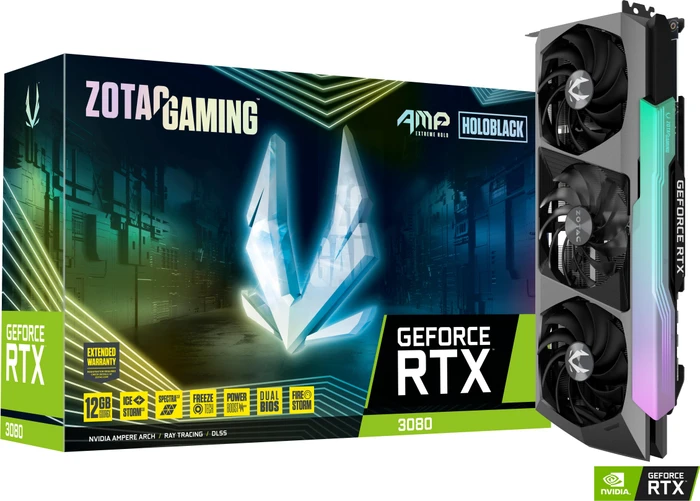 Zotac Gaming GeForce RTX 3080 AMP Extreme Holo LHR, 12GB GDDR6X, HDMI, 3x DP