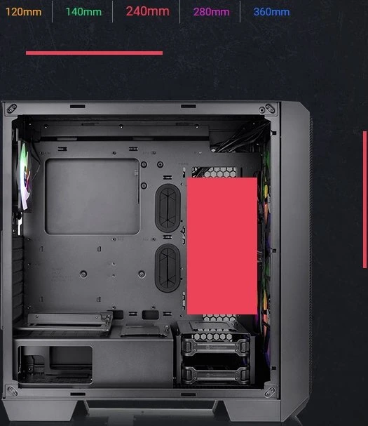 Thermaltake View 300 MX, schwarz, Glasfenster