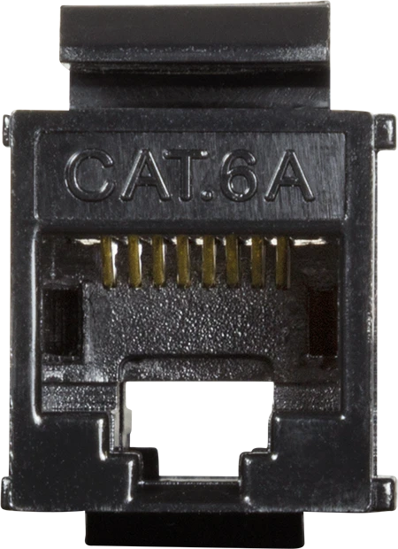 LogiLink Keystone Modul RJ-45 Buchse via RJ-45 Buchse Cat6a, schwarz