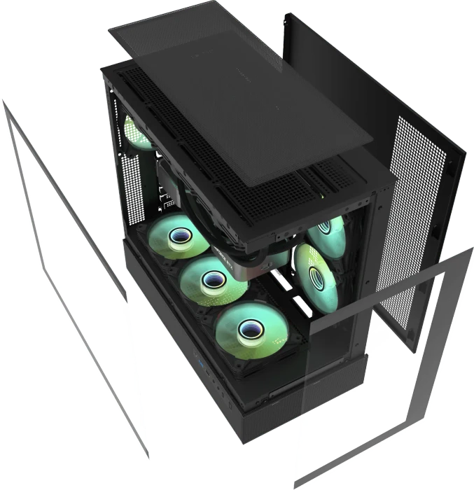 DarkFlash DPX90 Black, Glasfenster