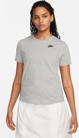 Nike Sportswear Club Essentials T-Shirt kurzarm dark grey heather/black (Damen)