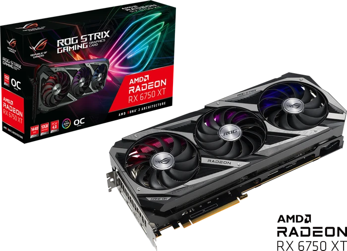 ASUS ROG Strix Radeon RX 6750 XT OC, ROG-STRIX-RX6750XT-O12G-GAMING, 12GB GDDR6, HDMI, 3x DP