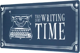 Grupo Erik Editores Wednesday Addams "This Is My Writing Time" XL Mousepad, 800x350mm, blau/weiß