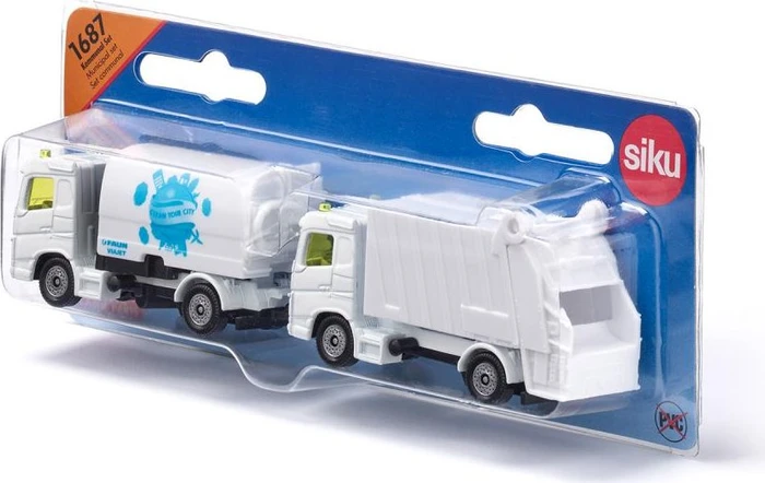 SIKU Super Kommunal Set Kehrmaschine und Müllwagen