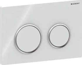 Geberit Omega20 Betätigungsplatte weiß/glanzverchromt/weiß