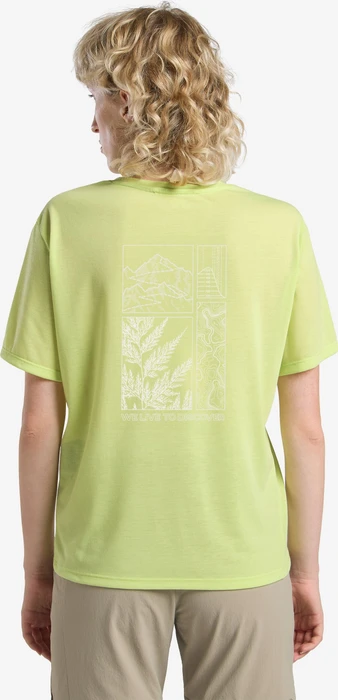 Jack Wolfskin Vonnan Graphic Funktionsshirt kurzarm explore cool matcha (Damen)