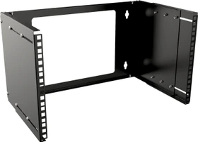 Lanview by Logon 19" Open Frame Rack 6HE, Wandmontage, tiefenverstellbar, schwarz, 430mm tief