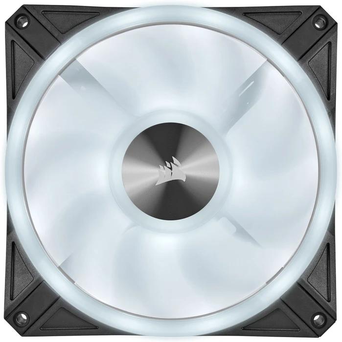 Corsair QL Series iCUE QL140 RGB PWM Dual Fan Kit, schwarz, LED-Steuerung, 140mm, 2er-Pack