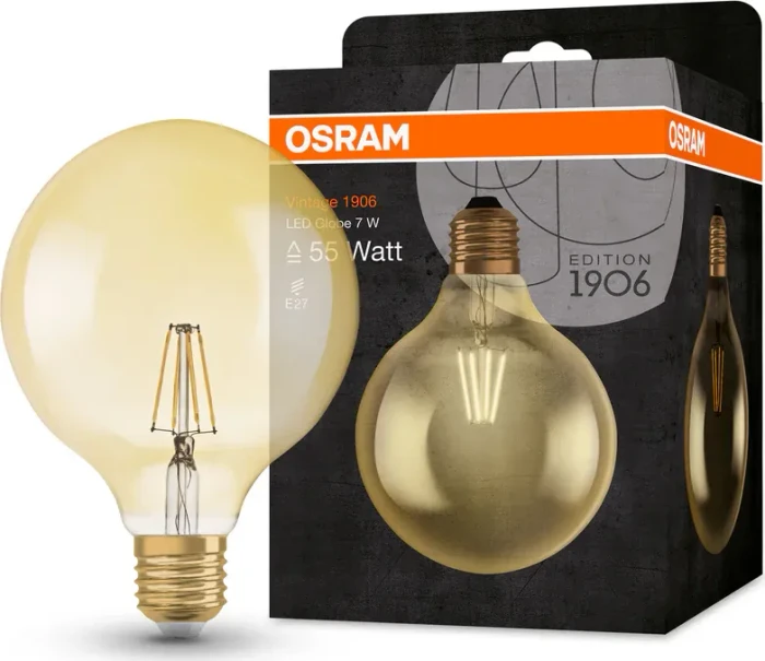 Osram Ledvance Filament LED Vintage 1906 Globe 51 7W/824 E27