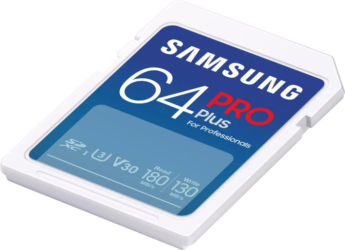 Samsung PRO Plus for Professionals R180/W130 64GB, UHS-I U3, Class 10