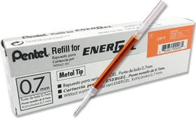 Pentel EnerGel Roller Pen LR7-FX Tintenrollermine 0.35mm (0.7mm Ball) orange, 12er-Pack