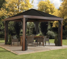 Sojag Valencia Pavillon 12x12 holzoptik
