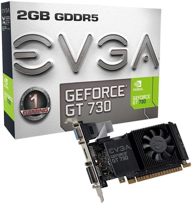 EVGA GeForce GT 730 low profile, 2GB GDDR5, VGA, DVI, HDMI