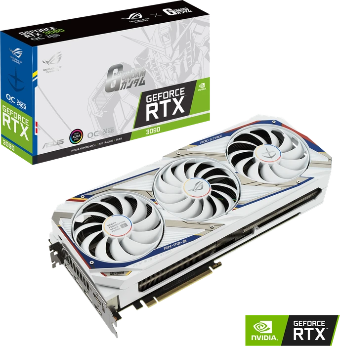 ASUS ROG Strix GeForce RTX 3090 Gundam, ROG-STRIX-RTX3090-O24G-GUNDAM, 24GB GDDR6X, 2x HDMI, 3x DP