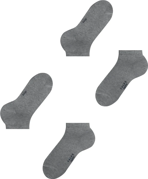 Falke Happy Socken light greymel., 2 Paare (Herren)