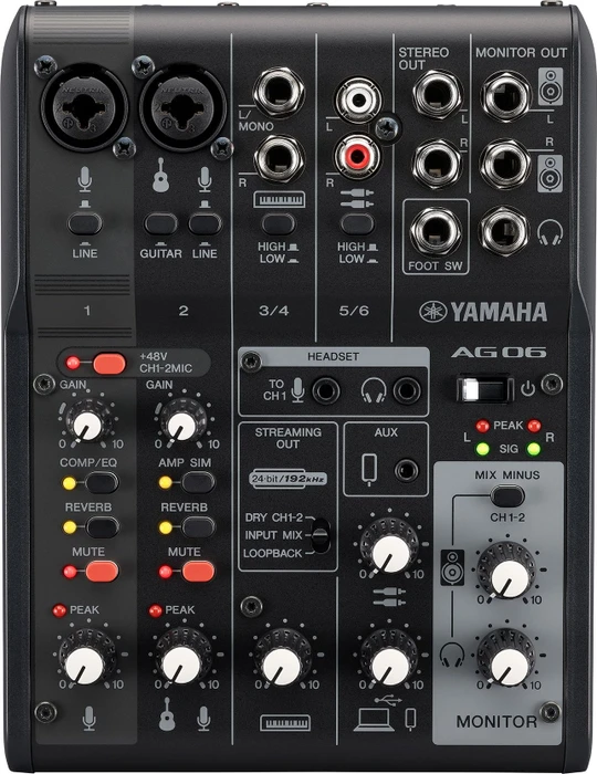 Yamaha AG06MK2 schwarz
