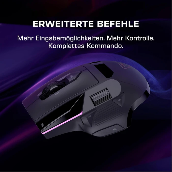 Turtle Beach Command Series MC5 Wireless Gaming Mouse, schwarz, USB/Bluetooth