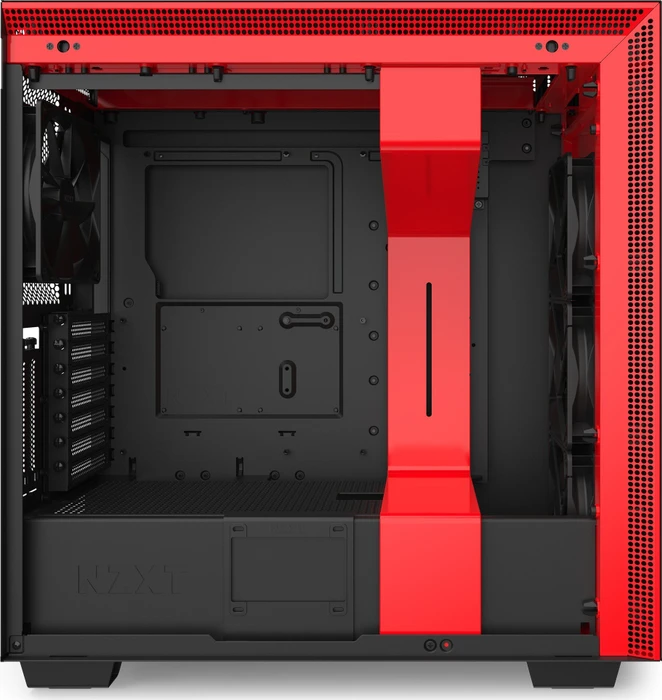 NZXT H710i, schwarz/rot, Glasfenster