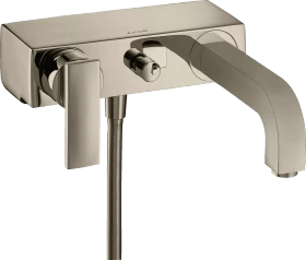 Hansgrohe Citterio Einhebel-Wannenmischer Aufputz mit Hebelgriff polished nickel