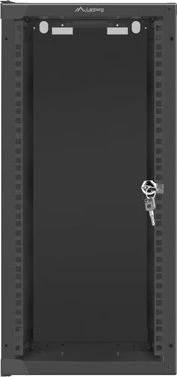 Lanberg WF10 Series 10" Rack Wandschrank 12HE, hängend, Flatpack, Glastür, IP20, RAL 9004, 310mm tief
