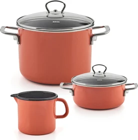 Riess Emaille Nouvelle Pur mango Starter Topf-Set, 3-tlg.