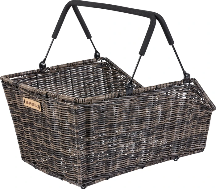 Basil Cento Rattan Look MIK Fahrradkorb braun