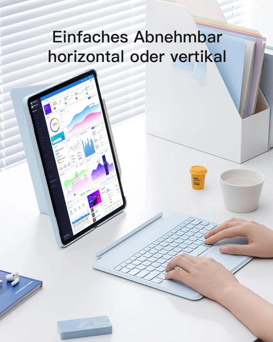 Inateck Abnehmbare Tastatur für iPad Air 6 13"/iPad Pro 12.9", DE