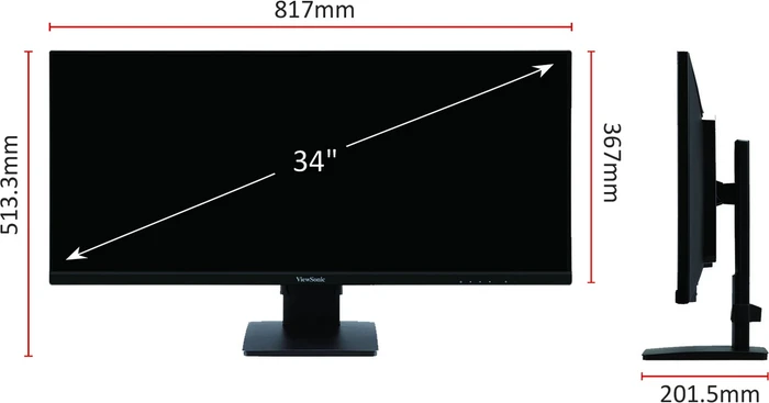 ViewSonic VA3456-MHDJ, 34.1"