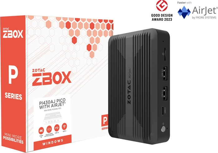 Zotac ZBOX PI430AJ pico with AirJet, Core i3-N300, 8GB RAM, 512GB SSD
