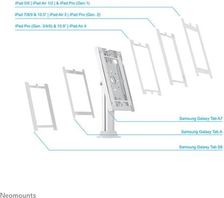 Neomounts Tischhalterung, Tablet-Stand 7.9-11", weiß