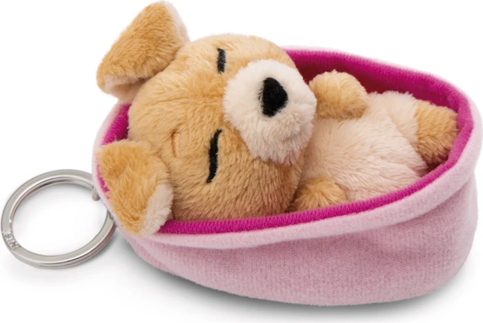 Nici Sleeping Pets Hund hellbraun Schlüsselanhänger 8cm