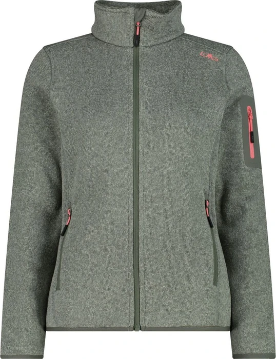 CMP Knit Tech Melange Fleece Jacke avocado/pistacchio (Damen)