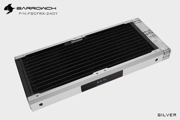 Barrow BarrowCH Chameleon Fish Series Radiator 240, PMMA, matt silver, mit Display