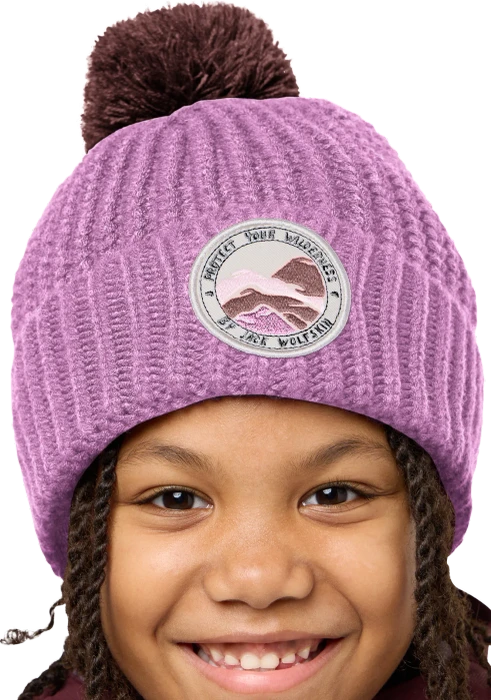 Jack Wolfskin Pompom Badge Beanie vivid orchid (Junior)