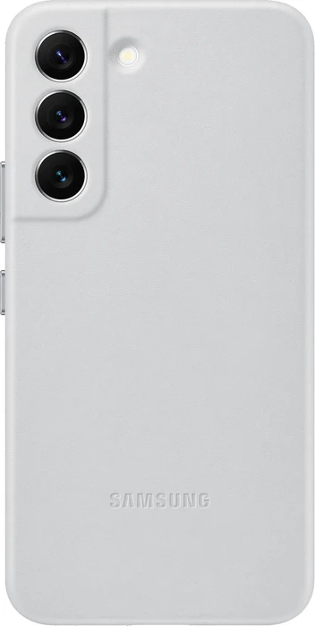 Samsung Leather Cover für Galaxy S22 Light Gray