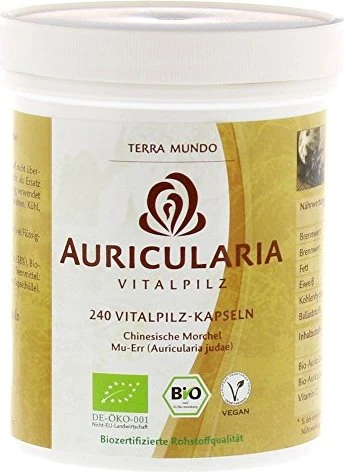 Terra Mundo Auricularia BIO Vitalpilz Kapseln, 240 Stück